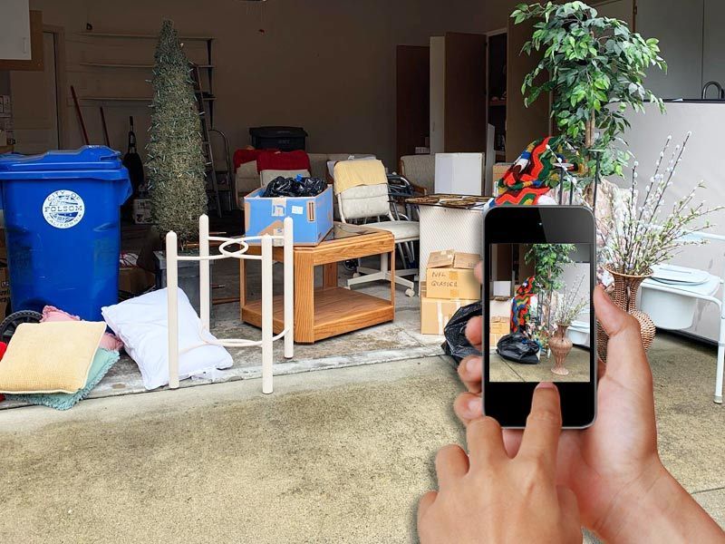 Taking pictures of clutter for removal